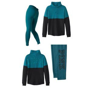 NEW VS PINK  Teal Colorblock Outfit Set XXL NWT!!!